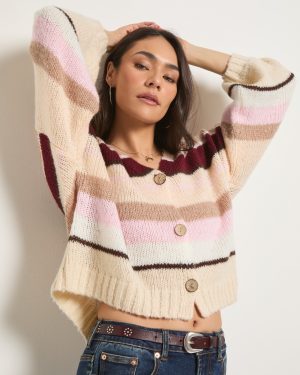 June Striped Cardigan