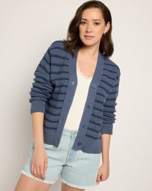 Glacier Striped Cardigan