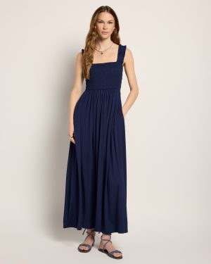 Westbreeze Solid Smocked Maxi Dress