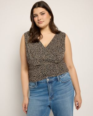 Plus Size Ruching Empire Top