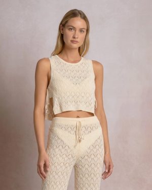 Crew Neck Side Tie Top