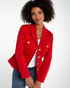 Peplum Twill Jacket