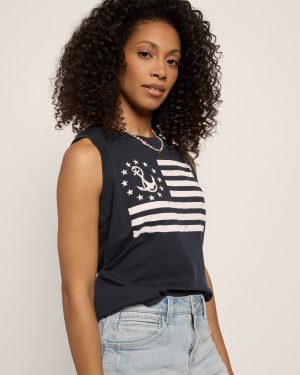 Daisy Muscle Tank "NAUTICAL FLAG"