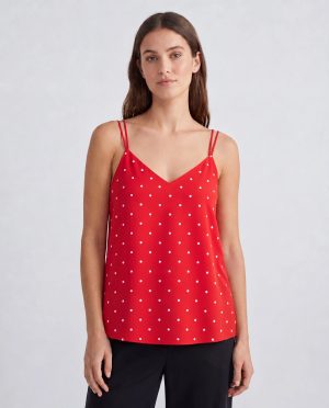 Double Strap Polka Dot Cami