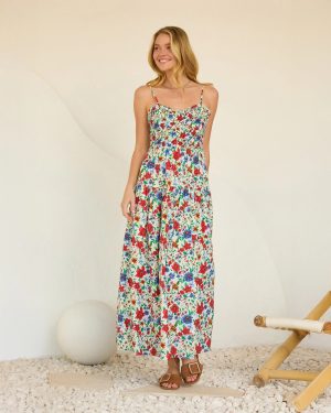 Floral Smocked Maxi Dress