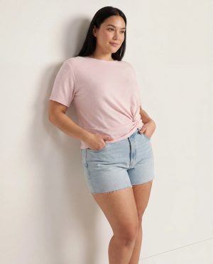 Plus Size Short Sleeve Side Knot Top