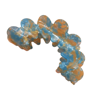 Half Moon Wavy Tortoise Claw Clip