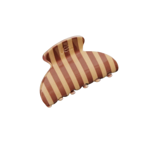 Girlhood' Midi Brown Striped Claw Clip
